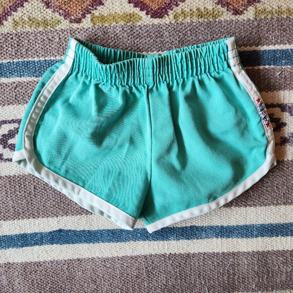 Vintage Health-tex aqua track baby shorts